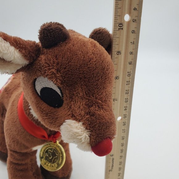 Rudolph the Red Nosed Reindeer Plush Stuffed Toy Dan Dee 50th 10" Tall Christmas - Picture 7 of 8